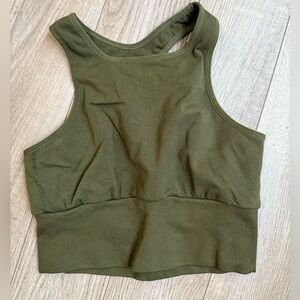 Green Free People Movement Keyhole Sports Bra